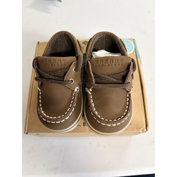 Sperry Other - NIB Infant Baby Sperry Intrepid Crib Cigar Boat Shoe Brown Sz 2